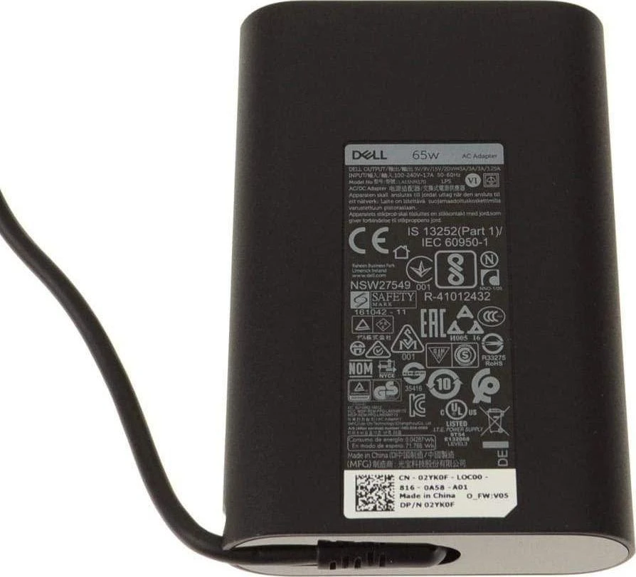 „Dell“ 65 W 19,5 V nešiojamojo kompiuterio kintamosios srovės adapteris (2YK0F)