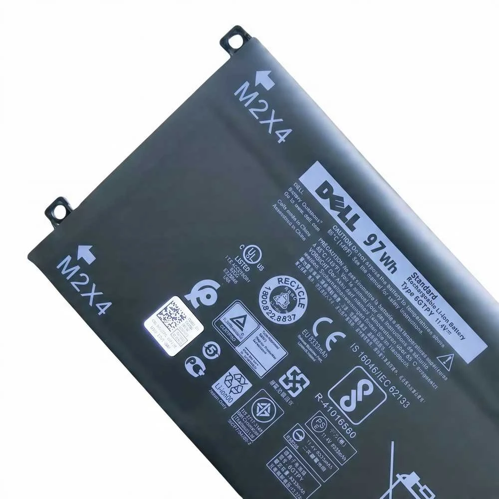 „Dell“ 97 Wh 6 celių ličio jonų baterija nešiojamiesiems kompiuteriams