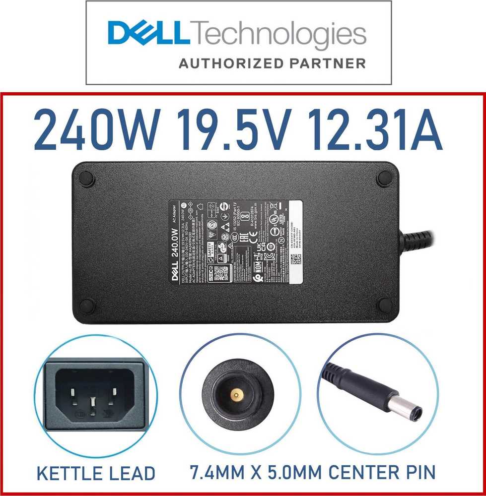 Dell 240W AC power adapter with