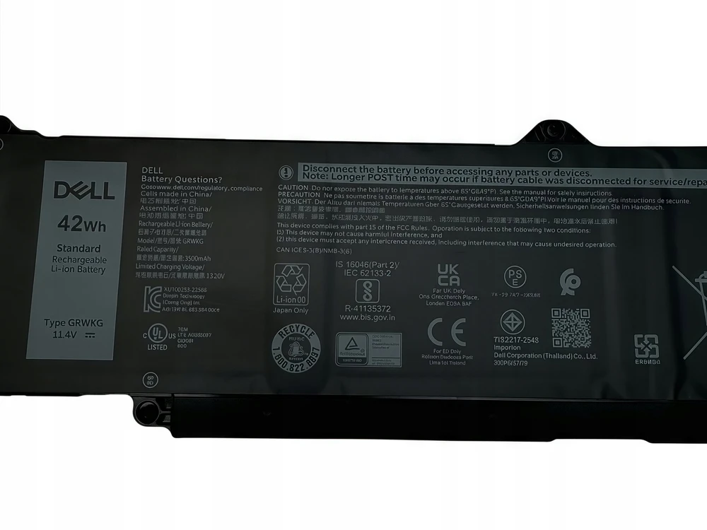 Dell Akumuliatorius, Pri, 42 Wh, 3C, Lithium, Byd