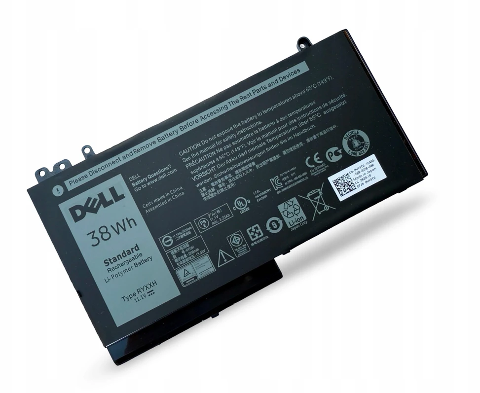 Dell Baterija: 3 elementų, 38 Wh ličio jonų