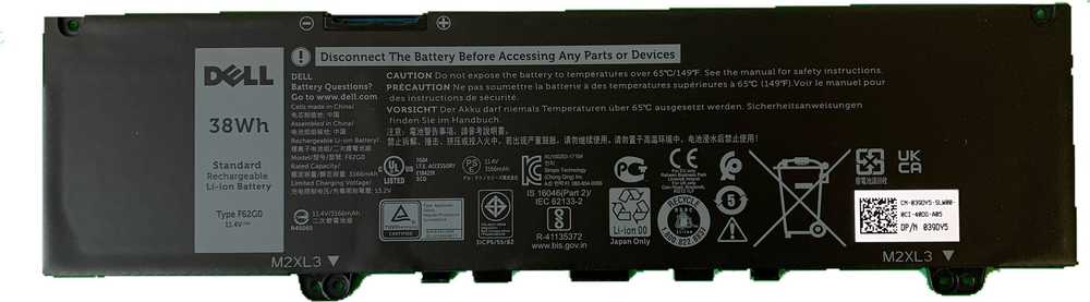 Dell 38Wh 3 Cell Li-Ion RPJC3