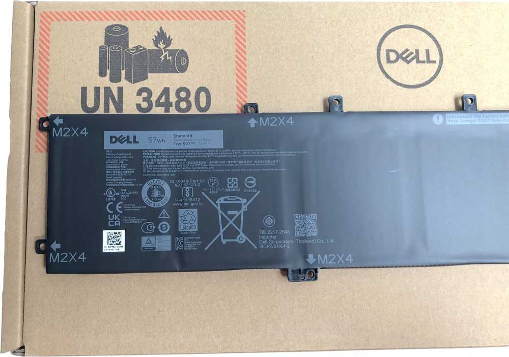 Dell 97 Wh ličio jonų akumuliatorius, 6 elementų konstrukcija