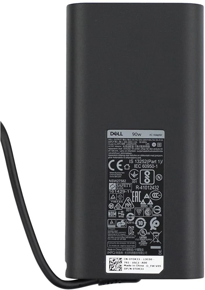 Dell Kintamosios srovės adapteris, 90 W, 19,5 V, 3 kontaktų, C tipo, C6 maitinimo laidas