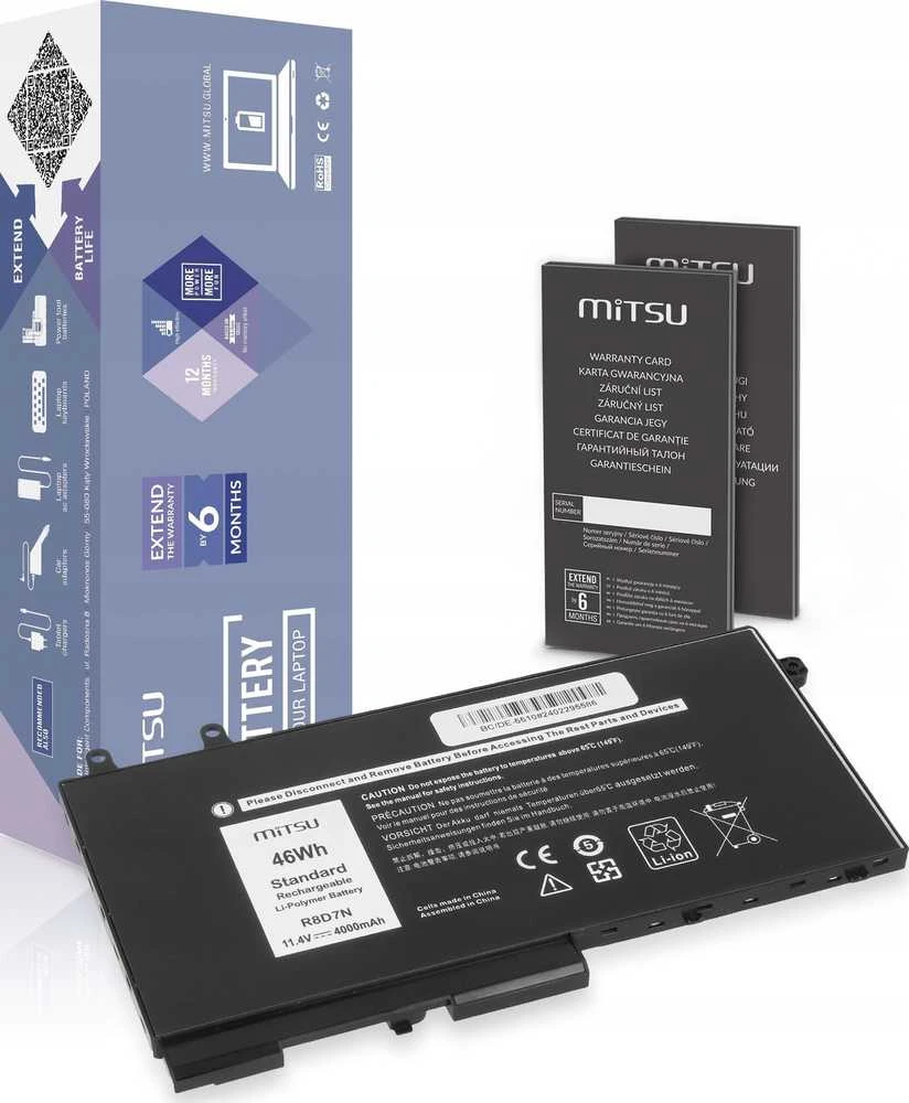 „Dell Latitude 5410 5411 5500 Precision 3541 3550“ Mitsu baterija R8D7N - 11.4V