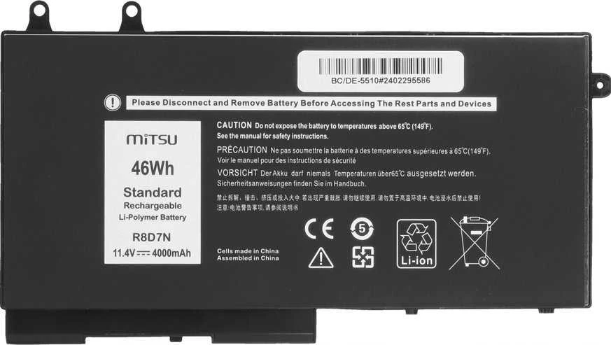 „Dell Latitude 5410 5411 5500 Precision 3541 3550“ Mitsu baterija R8D7N - 11.4V