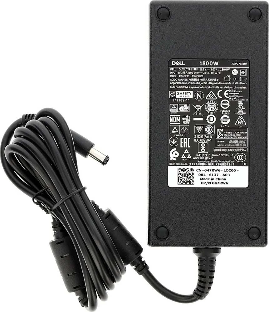 Dell 180W maitinimo adapteris su technine etikete