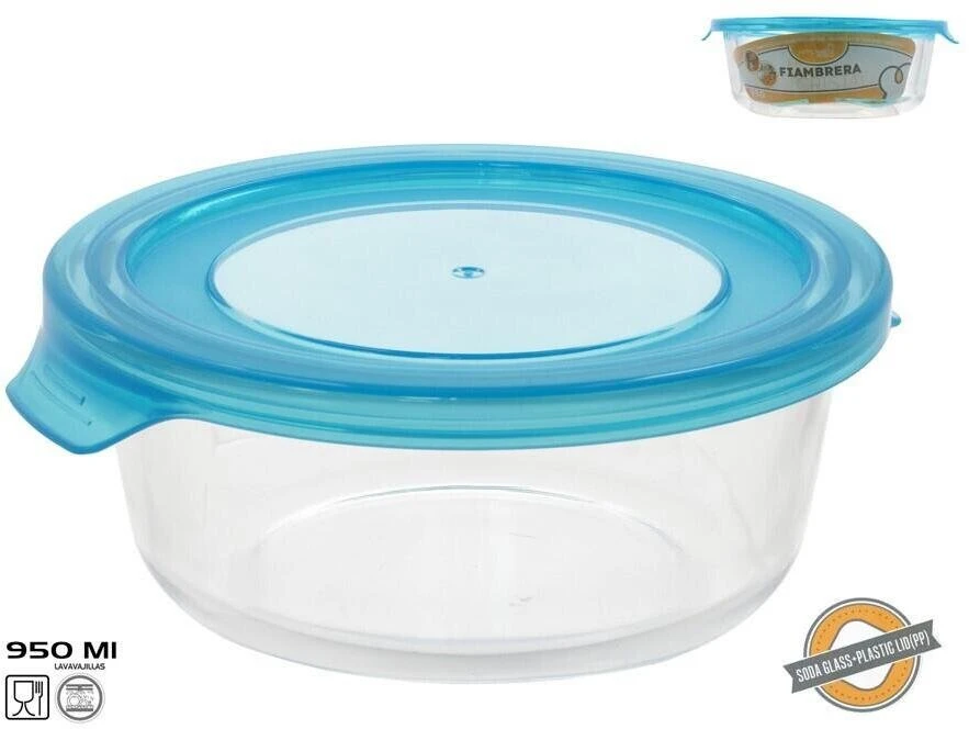 Apvali stiklinė pietų dėžutė 950 ml, 7 x 19,2 x 17,6 cm, KITCHEN&GO