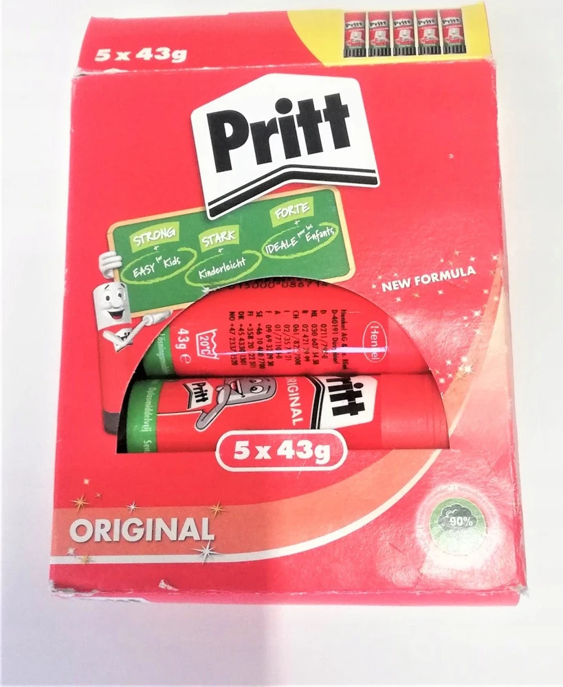 „Dell Pritt“ klijų pieštukai, kelių pakuočių pakuotė, 5 vnt. x 43 g, 9H, PS8BF
