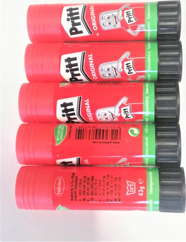 „Dell Pritt“ klijų pieštukai, kelių pakuočių pakuotė, 5 vnt. x 43 g, 9H, PS8BF