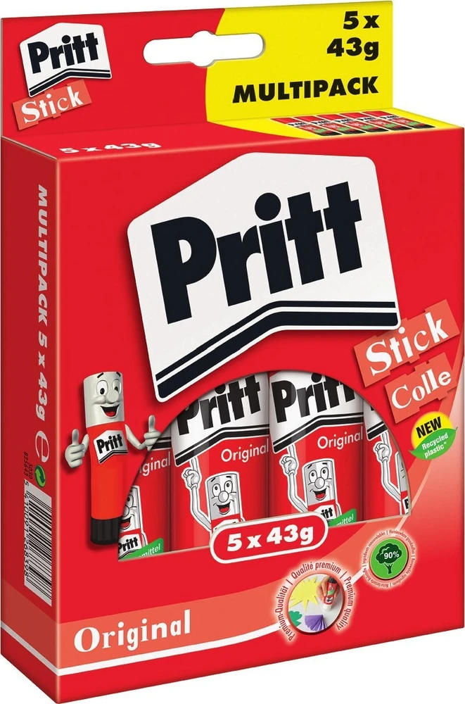 „Dell Pritt“ klijų pieštukai, kelių pakuočių pakuotė, 5 vnt. x 43 g, 9H, PS8BF