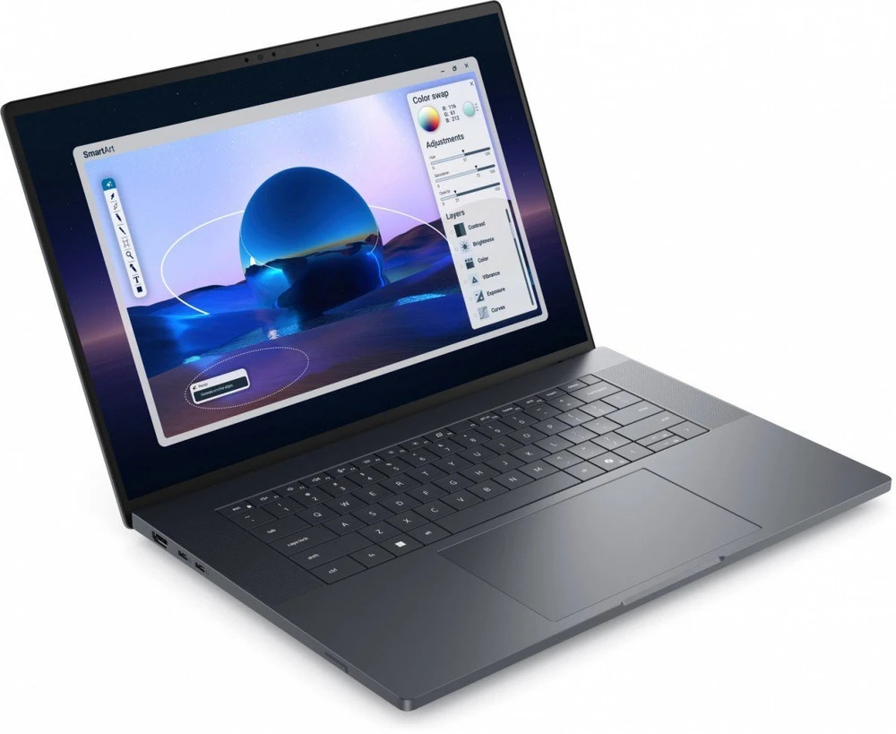 Nešiojamas kompiuteris „Dell Pro Max 16 Premium“ darbo stotis MA16250 W11P U7-265H 32GB 1TB RTX Pro 1000 Blackwell 8GB GDDR7 FGRPR kamera ir mikrofonas WLAN+BT 16.0 FHD+ 6C VPro/3YPS