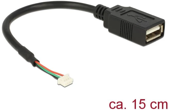 Delock CableUSB 2.0 kontaktų antraštė 1,25 mm tinklelis 4 kontaktai 15 cm
