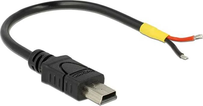 Delock kabelis USB 2.0 Mini-B kištukas > 2x atviri kabelio galai galia 10 cm Raspberry