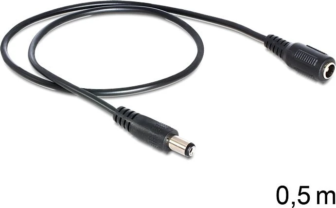 Delock 0.5m, Juodas (83290)