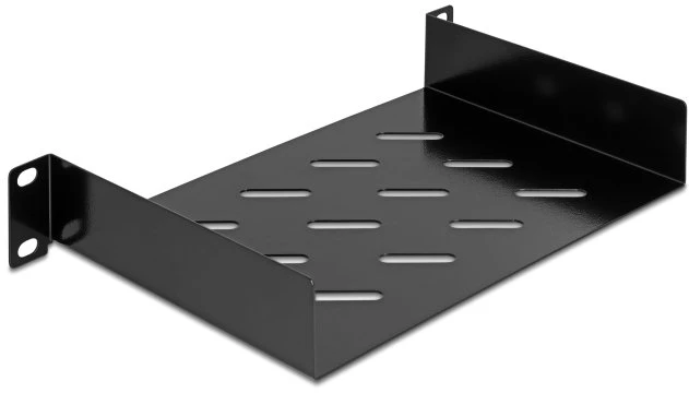 Delock 10 colių 1 U lentyna su ventiliacijos angomis, iki 150 mm gylio, maks. 25 kg apkrova