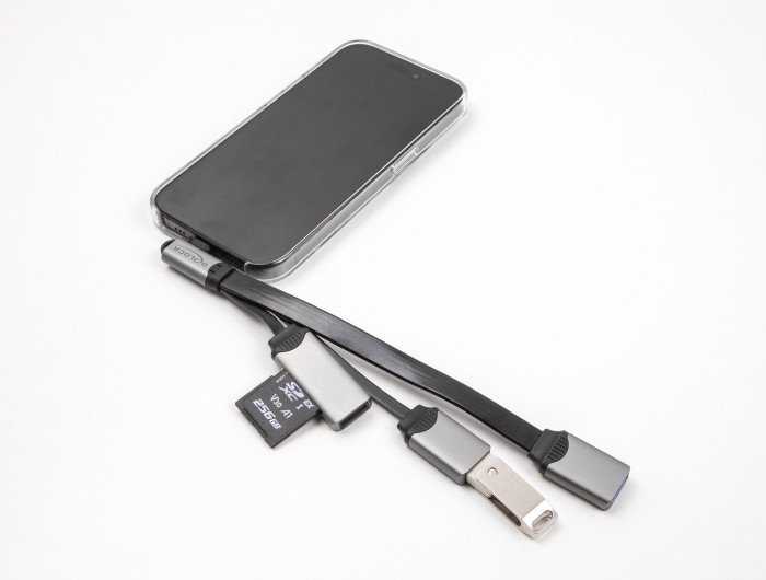 Skaitytuvas Delock DELOCK 2 Port USB Hub inklusive SD und Micro SD Card Reader mit USB Type-C Anschluss