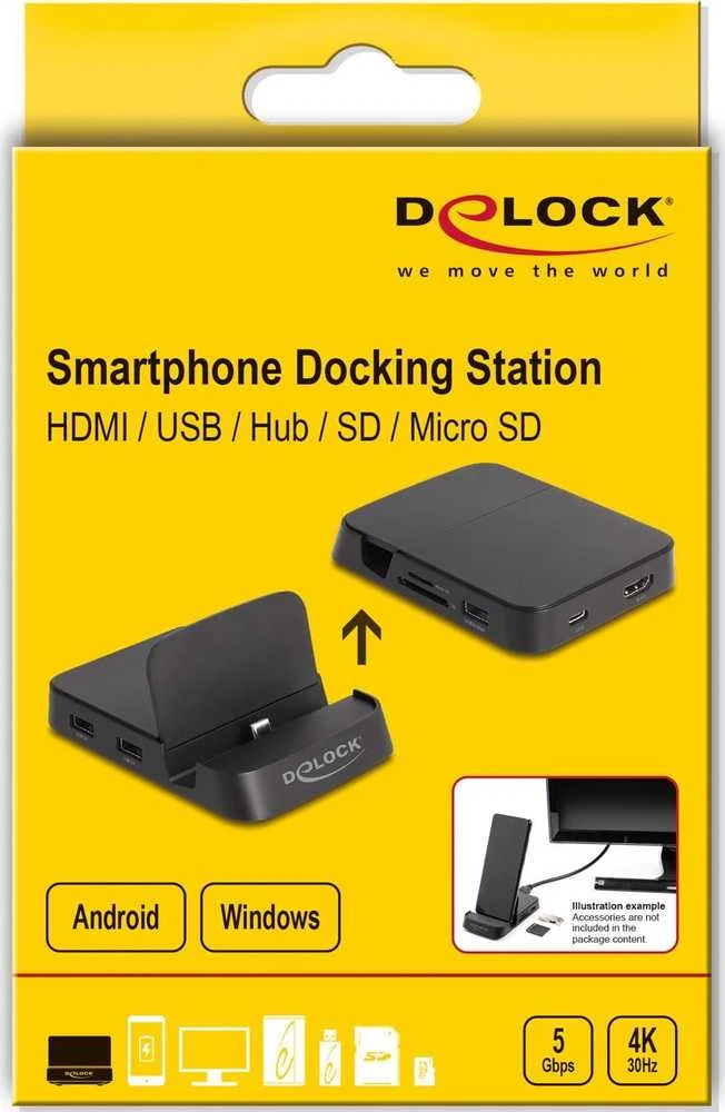 DeLOCK 4K prijungimo stotelės pakuotė