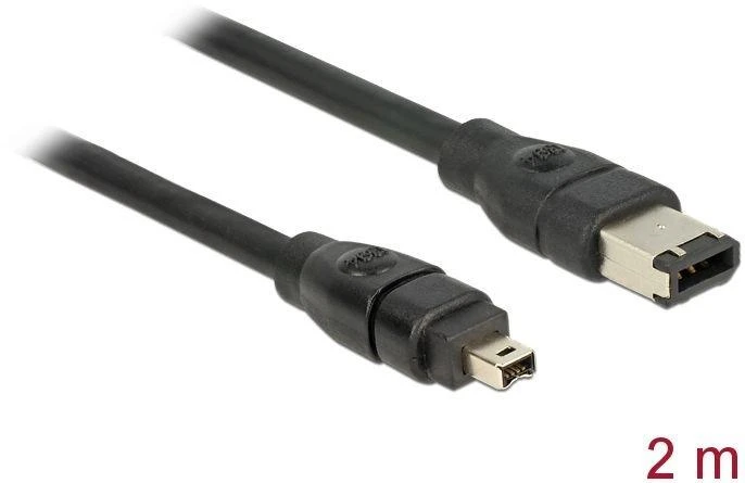 Delock Fejerverkai 6-pin - Fejerverkai 4-pin, 2m, Juoda (82577)