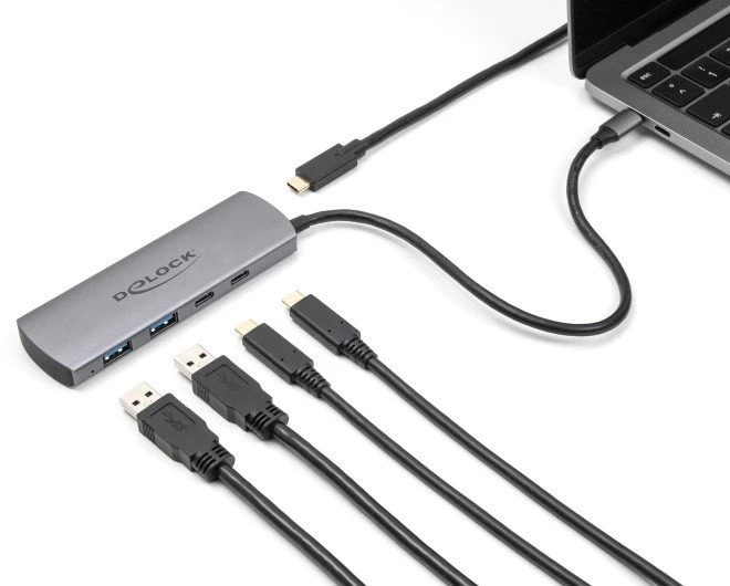 DeLOCK USB-C šakotuvas su laidais