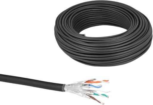 Delock DeLOCK 80597 kabelis sieciowy Juodas 50 m Cat6a U/FTP (STP)