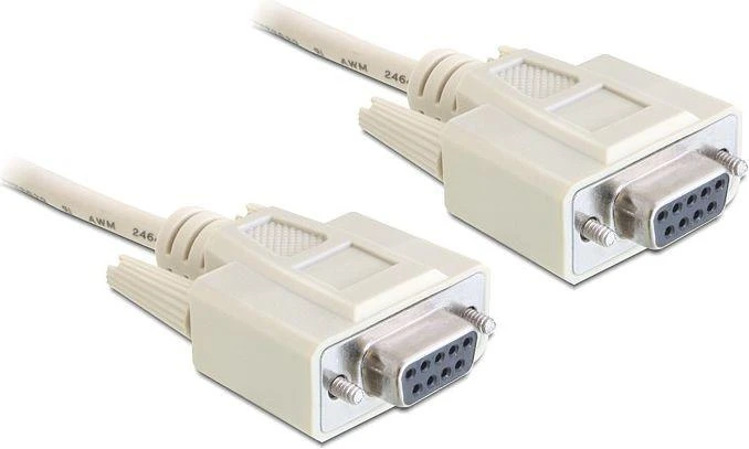 DELOCK Cable serial Null modem 9 pin female / female 3 m