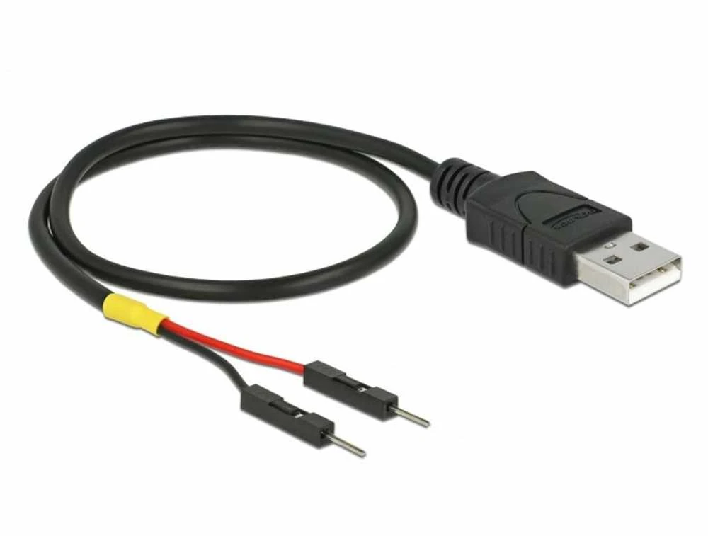 Kabelis USB Delock USB-A - 2x1-pin 0.3 m Juodas (85402)
