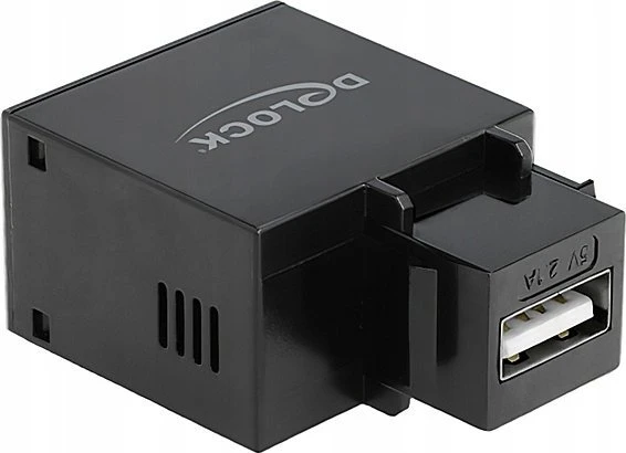 Delock Keystone modulis su A tipo USB 2,1 A įkrovimo lizdu juodos spalvos
