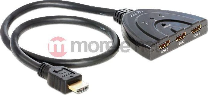 Delock HDMI 3-į-1 signalo komutatorius su integruotu kabeliu
