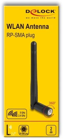 Antena Delock DeLOCK 90150 antena Antena dookólna RP-SMA 2 dBi