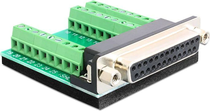 Delock 25-pin D-Sub adapteris su gnybtų bloku