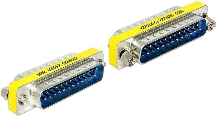 Sub-D 25 kontaktų kištukinis adapteris pora