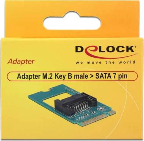 Delock Adapteris M.2 raktas B kištukas > SATA 7 kontaktas (62876)