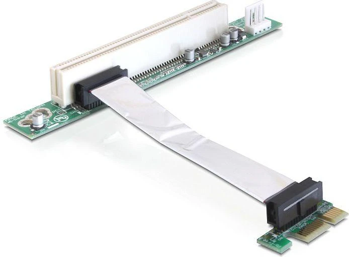 Delock Adapteris PCI-E x1 į PCI 32 bitų su lankstus kabelis 9 cm (41856)