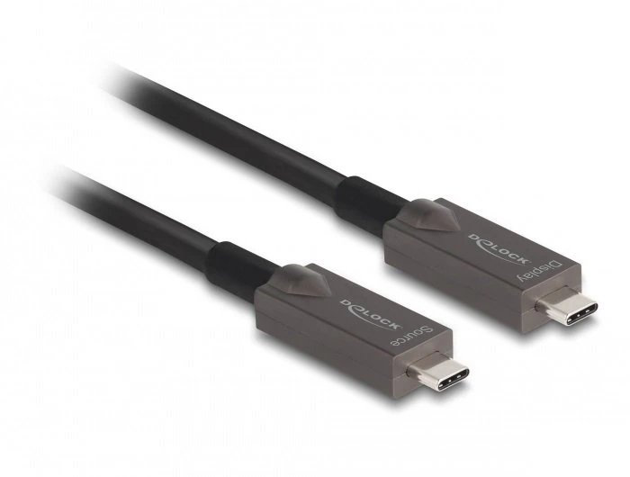 „Delock“ aktyvus optinis USB-C™ 4K vaizdo + duomenų + PD kabelis, 10 m