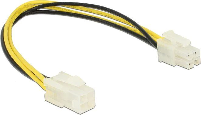 Delock ATX/EPS 4-pin - ATX/EPS 4-pin, 0,3 m, geltona (84954)