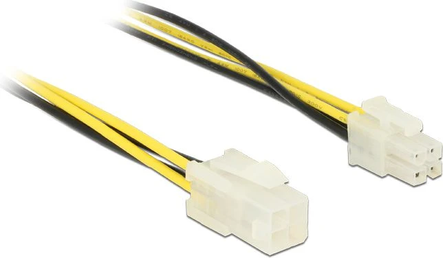 Delock ATX/EPS 4-pin - ATX/EPS 4-pin, 0,3 m, geltona (84954)