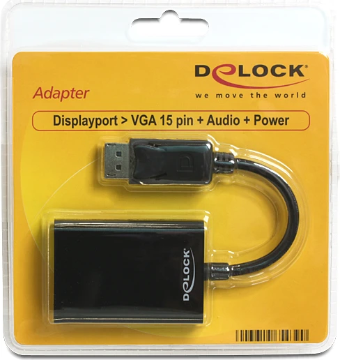 Delock DP į VGA adapteris pakuotėje