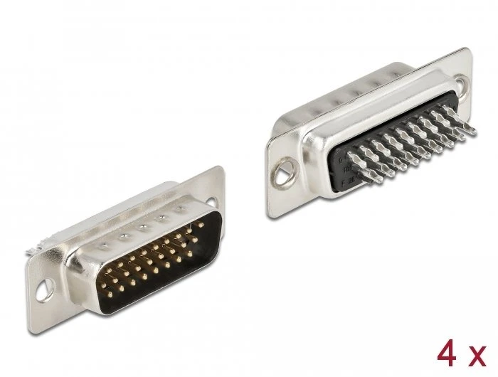 Delock D-Sub HD 26 Pin wtyk metal wersja lutowana 4 vnt