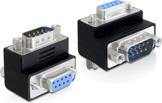 Delock 90 laipsnių Sub-D 9 kontaktų adapteriai
