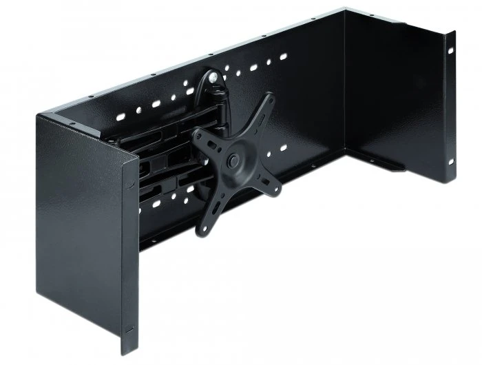 Laikiklis WYSIĘGNIK DO MONTAŻU MONITORA W SZAFACH RACK 19" 4U 10KG JUODA DELOCK