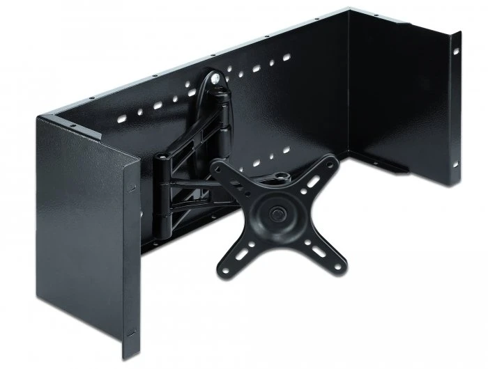 Laikiklis WYSIĘGNIK DO MONTAŻU MONITORA W SZAFACH RACK 19" 4U 10KG JUODA DELOCK