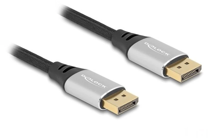 Delock DeLOCK DisplayPort kabelis 16K 60 Hz 1 m sidabrinė metal