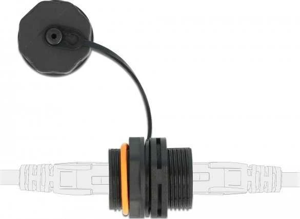 Delock kabelio jungtis RJ45 lizdas RJ45 lizdas Cat.6A su sandarinimo dangteliu