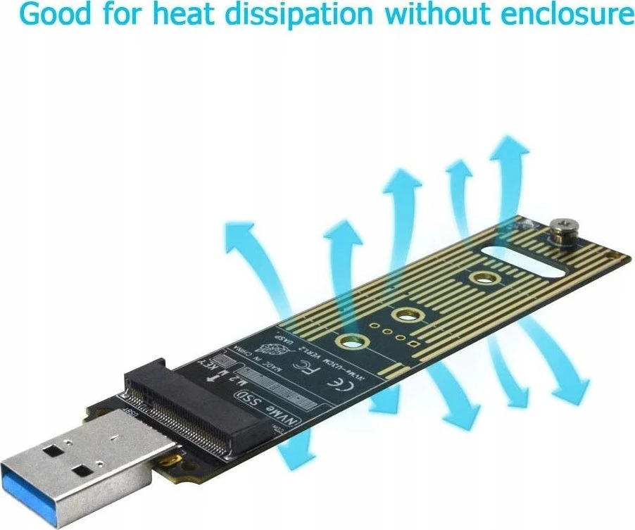 Delock keitiklis, skirtas M.2 NVMe PCIe SSD su USB 3.1 Gen 2