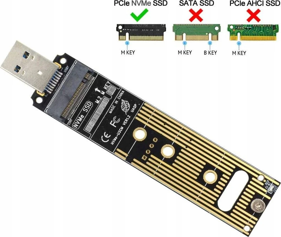 Delock keitiklis, skirtas M.2 NVMe PCIe SSD su USB 3.1 Gen 2