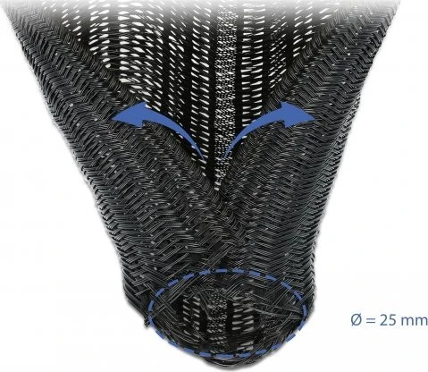 Delock DELOCK pinta žarna savaime užsidaranti 10m x 25mm juoda