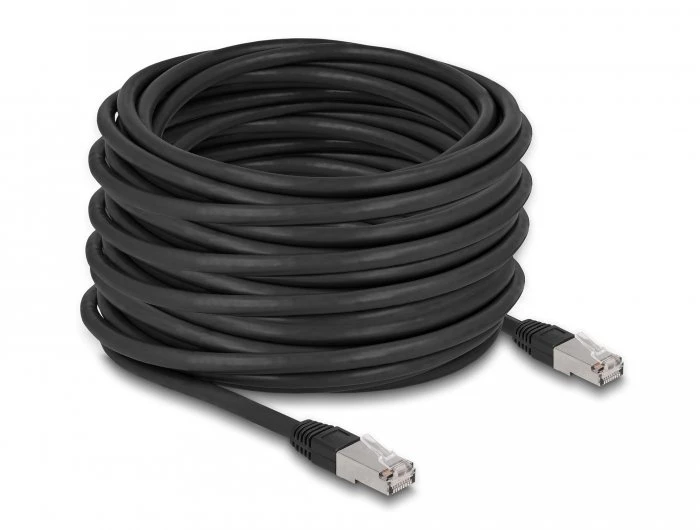 Delock Kabelis sieciowy RJ45 Cat.6A S/FTP 20 m Juodas (80132)