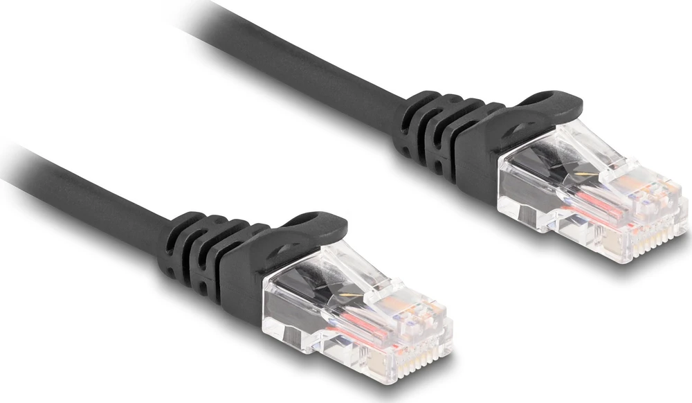Delock DELOCK RJ45 Spiralkabel Stecker zu Stecker Cat.5e 1m Juodas