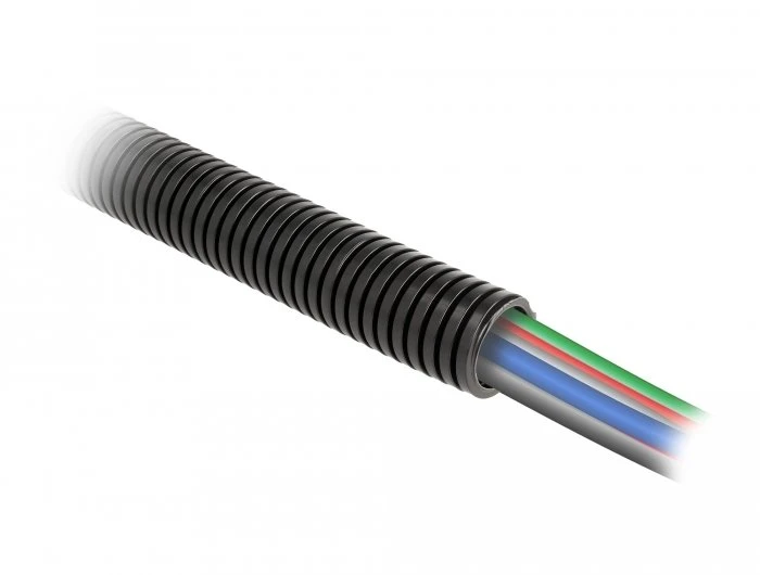 „DeLOCK“ kabelio apsauginė mova 1 m x 34,5 mm, juoda, juoda, plastikinė, 1 vnt., 3,45 cm, 1000 mm
